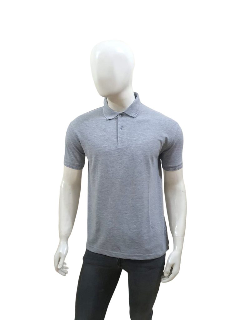Plain Heather Grey Polo Shirt