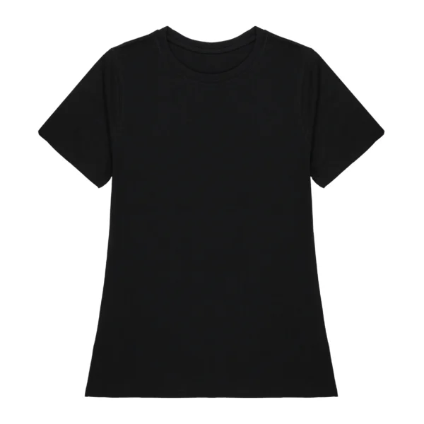 Womens T Shirt Half Sleeves Black